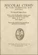 Nicolai Cisneri, Viri Clarissimi. I.V. Doctoris. De Friderico II. Imper. Oratio