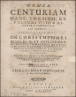 Centuriam Hanc Thesium, Ex Utilissima Testium Materia Desumptam