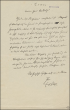 Nachlass Gustav Radbruch. Korrespondenz Ernst Fuchs/Gustav Radbruch: Brief von Ernst Fuchs an Gustav Radbruch