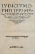Ivdicivm D: Philippi Melanthonis De Cotroversia Coenae Domini