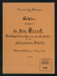 Ernst Fritz (1905-1963). Personalakte des Lehrkörpers