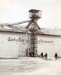 Eine Förder- und Transportanlage der Maschinenfabrik Stotz im Einsatz der Steglbrauerei in Berlin um 1910 (WABW B 30 F 4243)