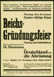 Reichs-Gründungsfeier. Vortrag mit Lichtbildern ... Landtagsdirektor Dr. Eisenmann über: Deutschland und die Abrüstung